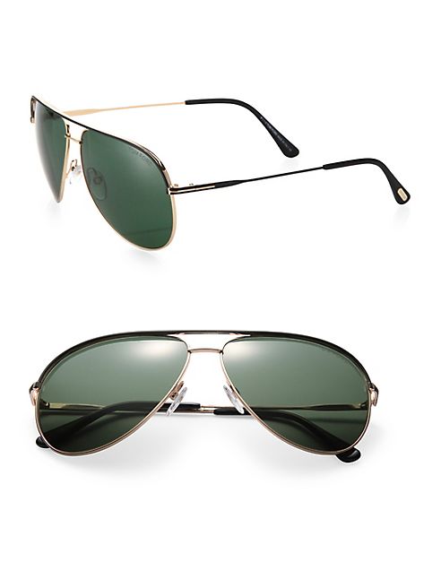 Tom Ford Eyewear - Erin 60MM T-Accent Aviator Sunglasses