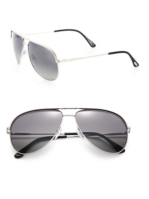 Tom Ford Eyewear - Erin 61MM Smoke Aviator Sunglasses