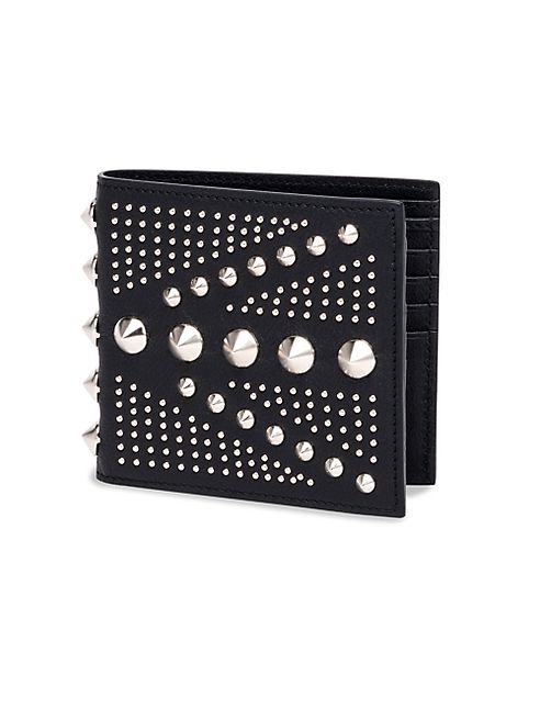 Alexander McQueen - Studded   Leather Billfold Wallet