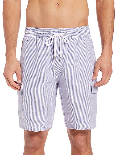 Vilebrequin - Striped Linen Bermuda Shorts