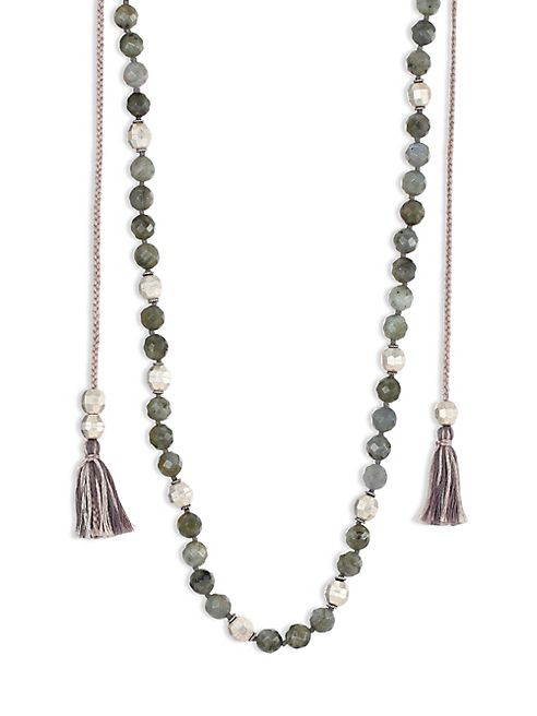 Chan Luu - Tasseled Labradorite Long Necklace