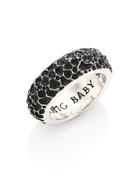 King Baby Studio - Sterling Silver Lava Rock Textured Band Ring