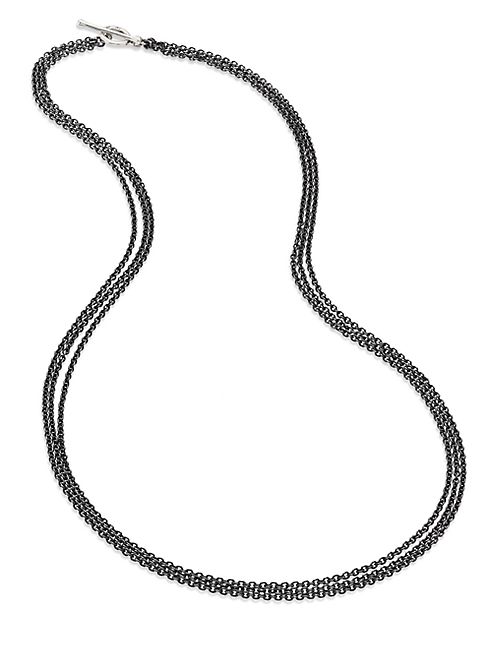 Rene Escobar - Sterling Silver Triple Chain Necklace