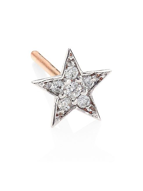 Kismet by Milka - Heroine Star Diamond & 14K Rose Gold Stud Earrings