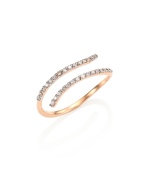 Kismet by Milka - Lumiere Diamond & 14K Rose Gold Pinky Ring