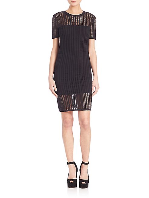 T by Alexander Wang - Short Sleeve Sheath Dress