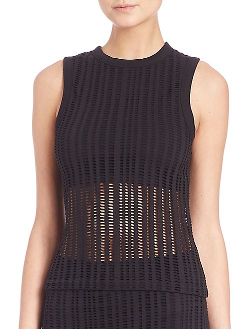 T by Alexander Wang - Stretch Cotton Jacquard Jersey Tank Top