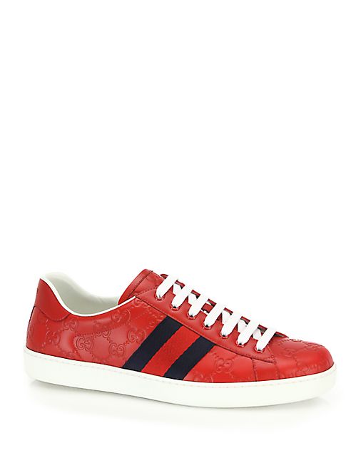 Gucci - New Ace Low Top Leather Sneakers