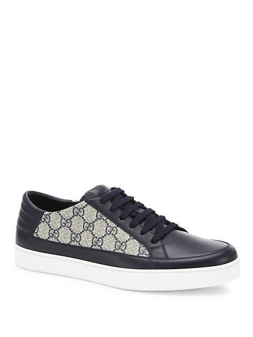 Gucci - Common Supreme Low Top Leather Sneakers