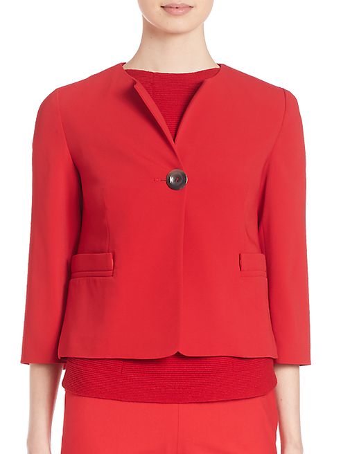 Piazza Sempione - Cady Cropped One-Button Jacket