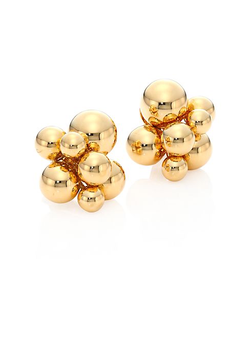 Marina B - Atomo 18K Yellow Gold Sphere Earrings