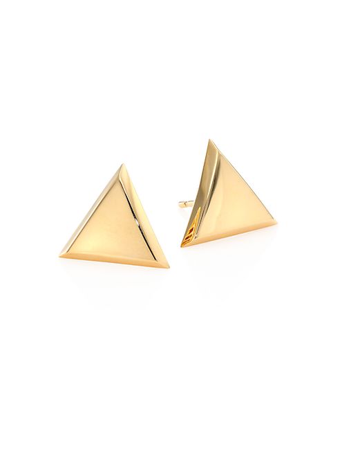 Marina B - Triangoli 18K Yellow Gold Stud Earrings