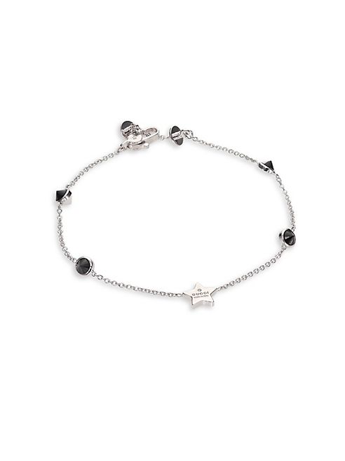 Gucci - Black Rhodium & Sterling Silver Star Bracelet