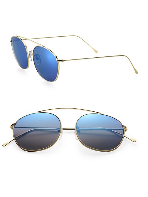 Illesteva - Mykonos 57MM Mirrored Aviator Sunglasses