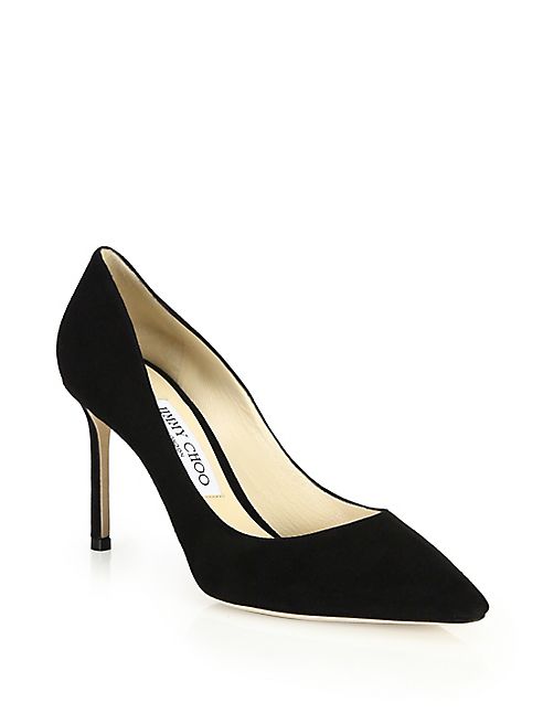 Jimmy Choo - Romy 85 Suede Point Toe Pumps