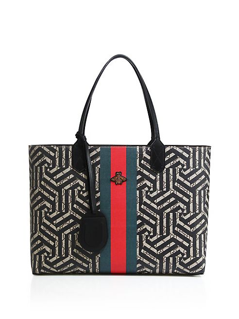 Gucci - Medium Zig Zag Leather Tote