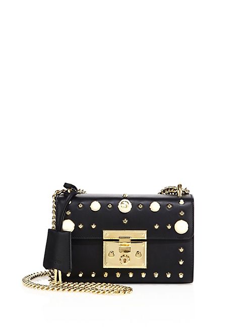 Gucci - Padlock Small Studded Leather Shoulder Bag