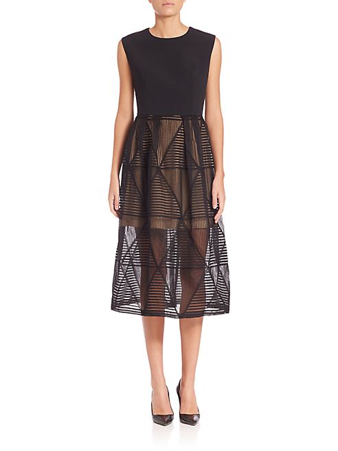 Aquilano Rimondi - Geometric Lace Skirt Long Dress