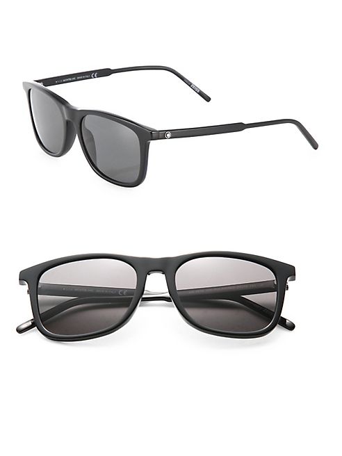 Montblanc - 45MM Polarized Square Sunglasses