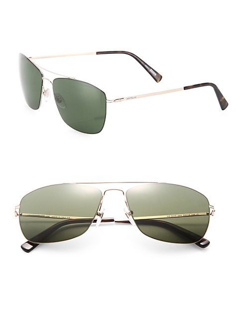 Montblanc - Thin Frame 59mm Metal Sunglasses