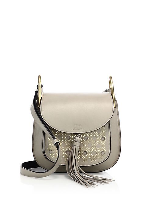 Chloé - Hudson Small Studded Circle Leather Shoulder Bag