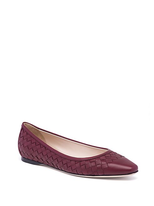 Bottega Veneta - Intrecciato Leather Ballet Flats