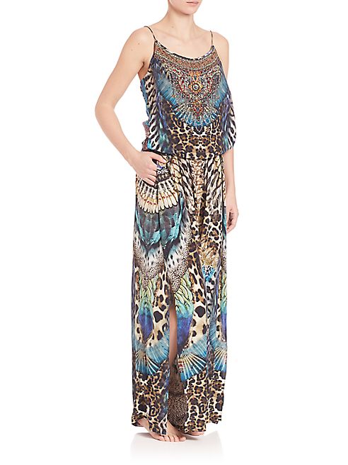 Camilla - Exotic Print Silk Jumpsuit