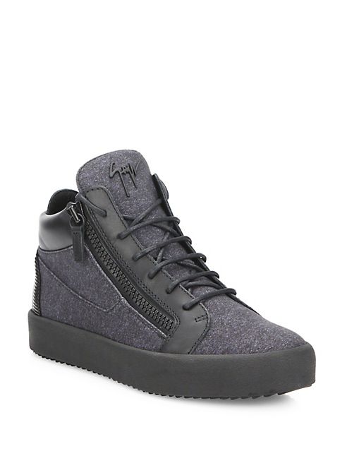 Giuseppe Zanotti - Neoprene Double-Zip Mid-Top Sneakers