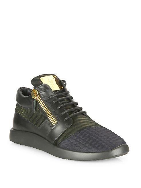 Giuseppe Zanotti - Athletic Texture Lace-Up Sneakers