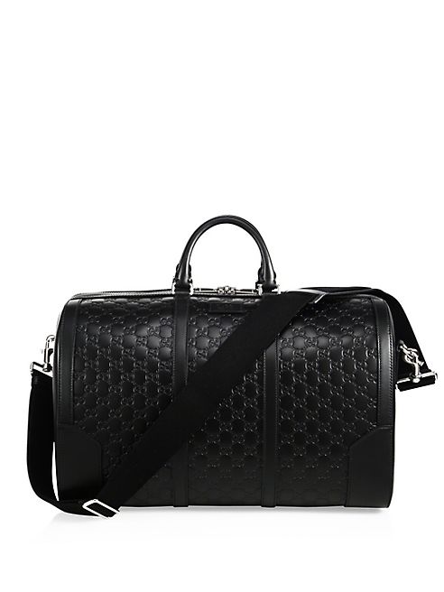 Gucci - Embossed Leather Duffel Bag