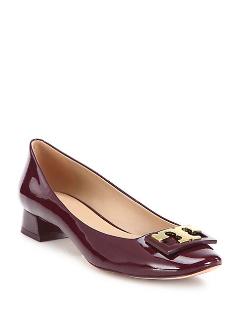 Tory Burch - Gigi Patent Leather Block Heel Pumps