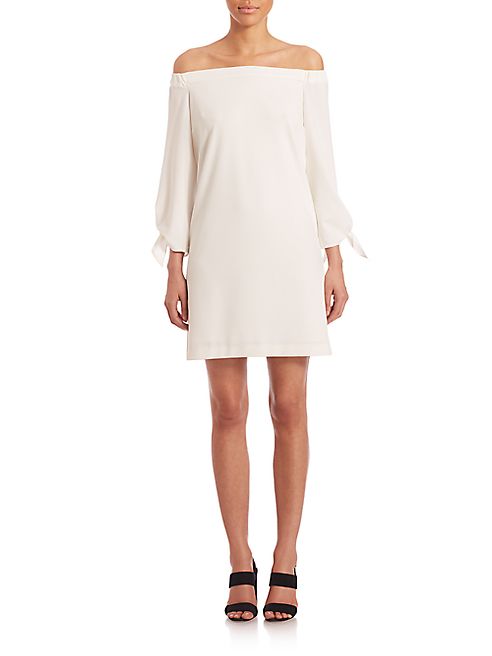 Tibi - Structured Off-The-Shoulder Crepe Dress