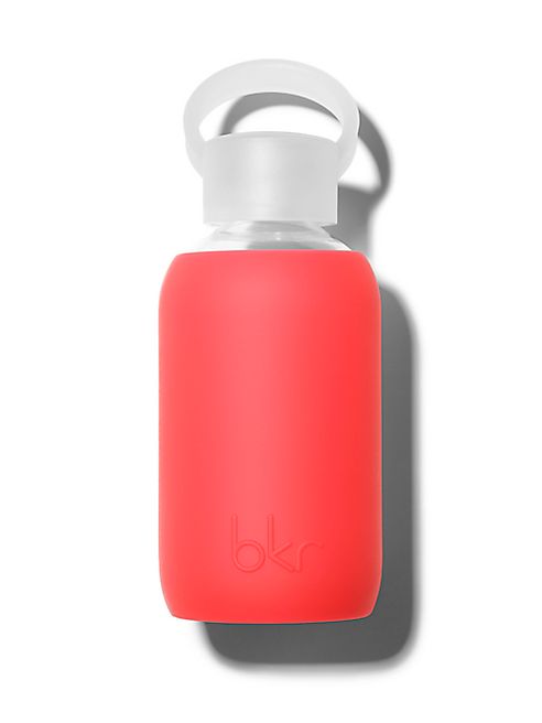 bkr - Sheer Fiery Red Glass Water Bottle/8 oz.