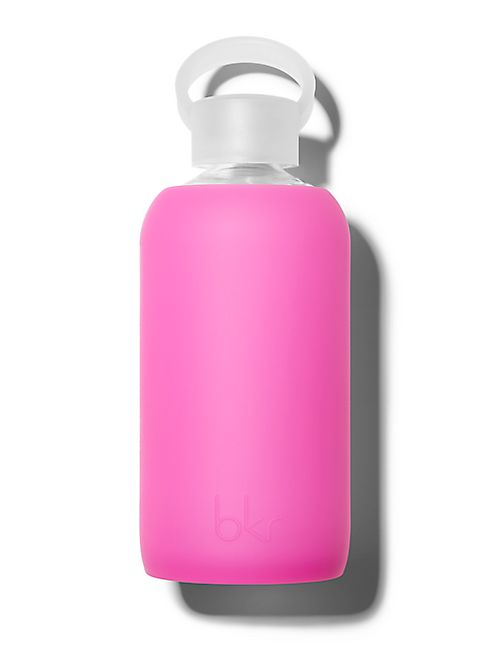 bkr - Sheer Bright Fuchsia Glass Water Bottle/16.9 oz.