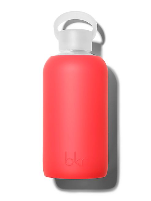 bkr - Sheer Fiery Red Glass Water Bottle/16.9 oz.