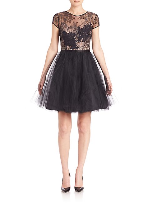 NHA KHANH - Lace & Tulle V-Back Dress