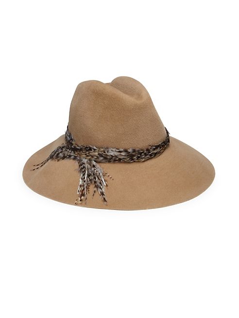 Eugenia Kim - Farrah Feather-Trim Rabbit Hair Fedora