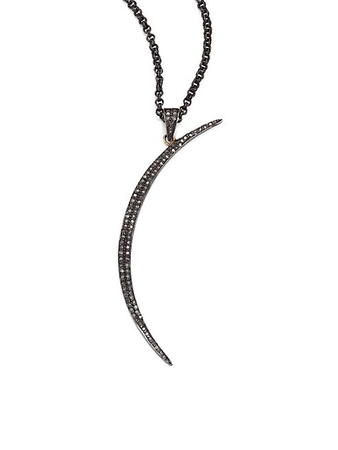 Nina Gilin - Diamond Moon Pendant Necklace