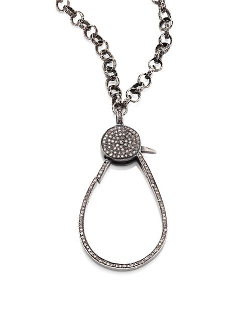 Nina Gilin - Diamond Clasp Pendant Necklace