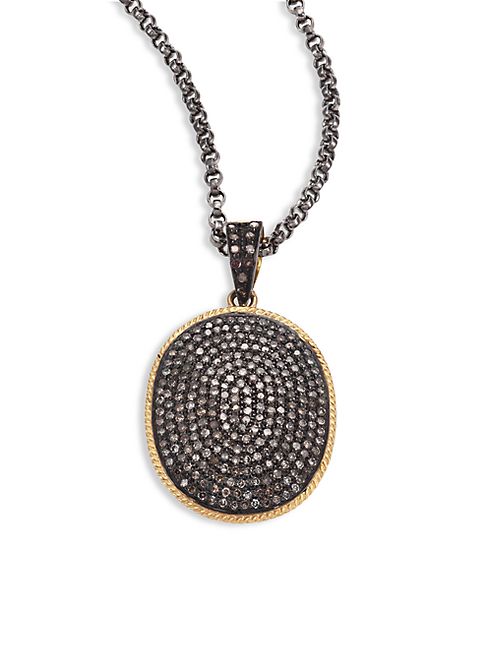 Nina Gilin - Diamond & 14K Yellow Gold Disc Pendant Necklace