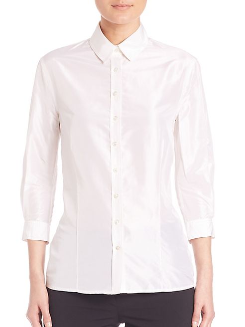 Carolina Herrera - Slim Classic Silk Blouse