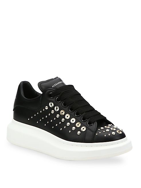 Alexander McQueen - Studded Leather Platform Sneakers