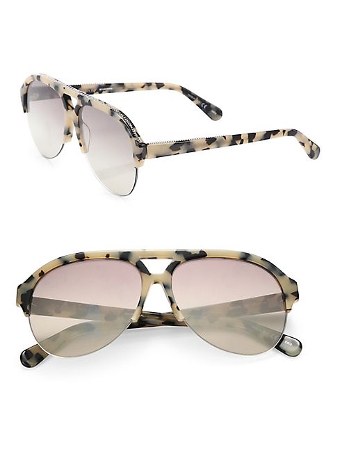 Stella McCartney - 57mm Falabella Chain Aviators