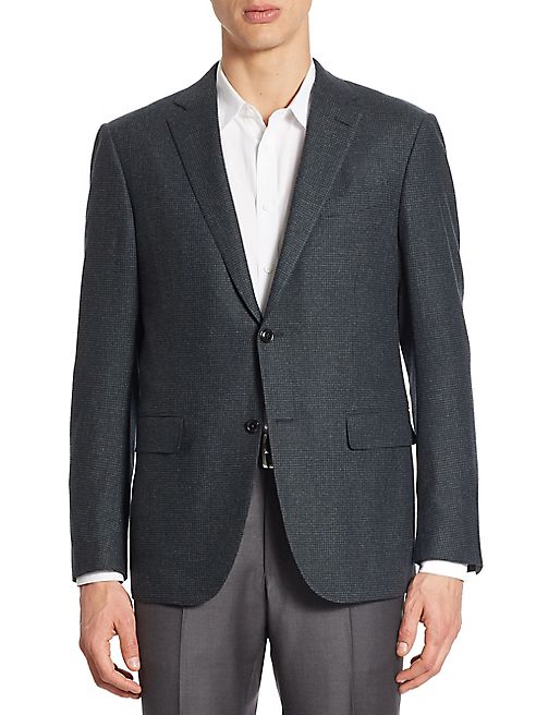 Ermenegildo Zegna - Regular-Fit Micro-Check Wool Blazer