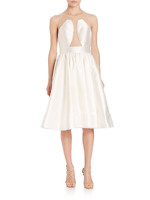 Jovani - Sleeveless Illusion Cocktail Dress