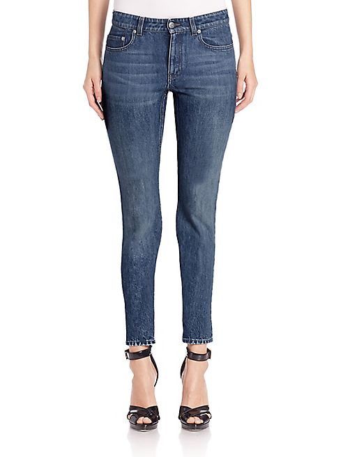 Alexander McQueen - Medium Vintage Wash Stretch Skinny Denims