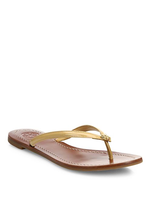 Tory Burch - Terra Patent Leather Thong Sandals