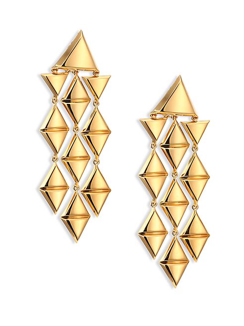 Marina B - Triangoli 18K Yellow Gold Chandelier Earrings