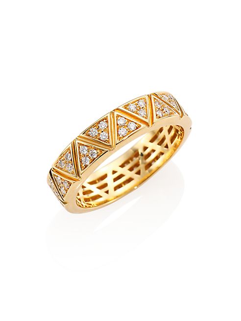 Marina B - Triangoli Diamond Pavé & 18K Yellow Gold Ring