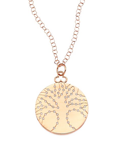 Devon Woodhill - 18K Rose Gold & Diamond Tree Of Life Locket